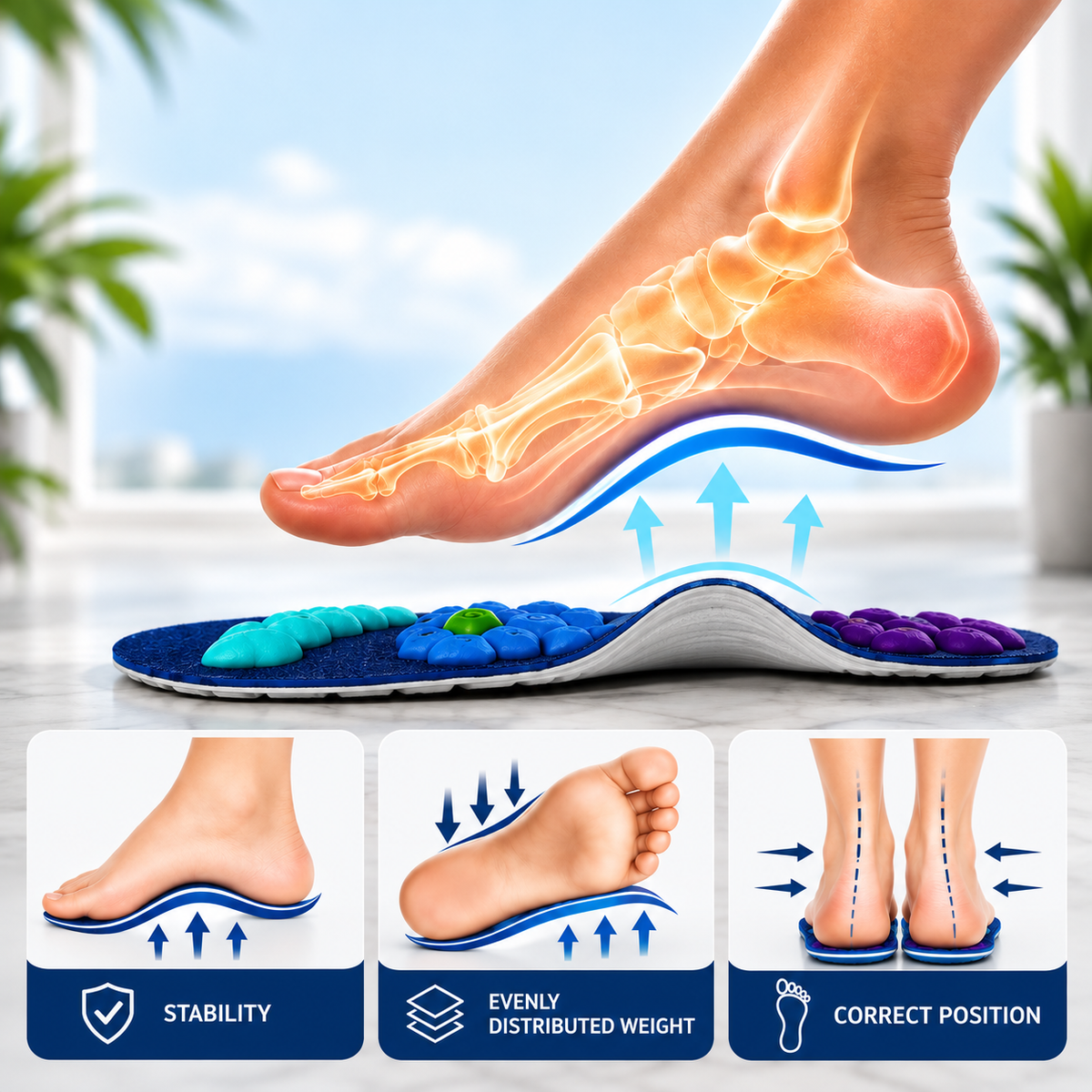 Altafit Insoles – Magnetic Acupressure Comfort Support