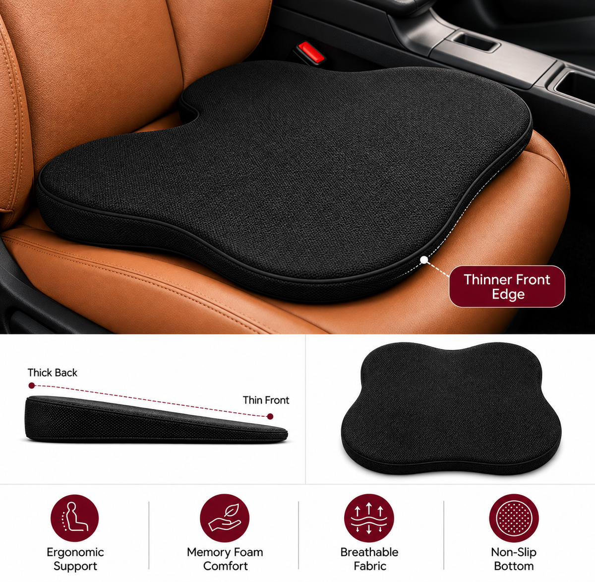 Ultimate Car Wedge Seat Cushion