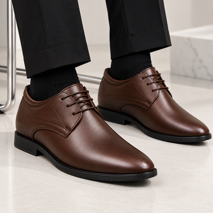 Denaro Formal Elevator Shoes - Brown