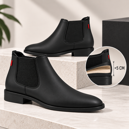 Height Increasing Chelsea Boots - Black