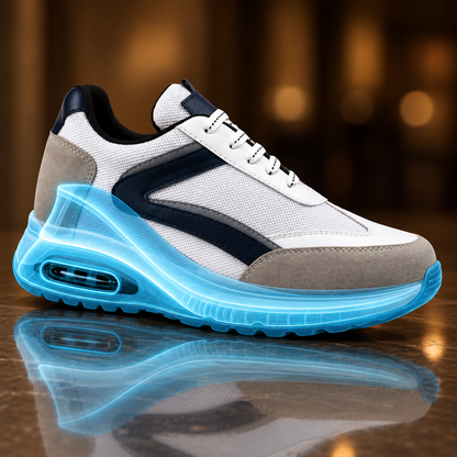Mens 9cm Height Boost Sports Shoes Invisible Elevator Design
