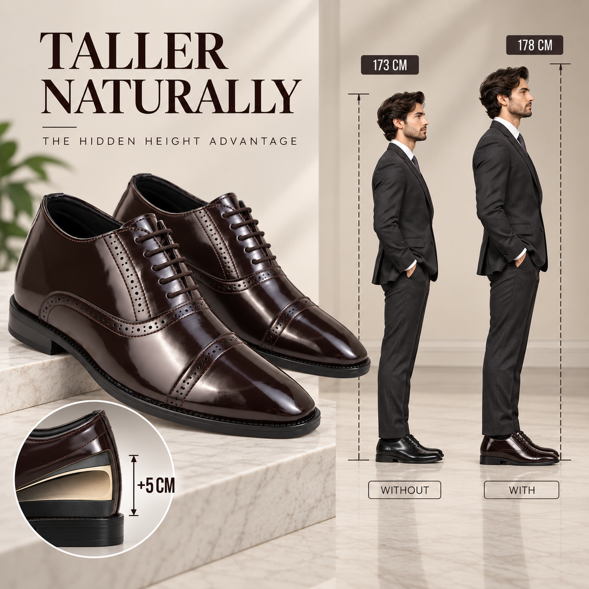 Elevator - Formal Brown Shoes